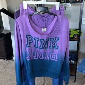 Pink Victoria secret ombré sweat set